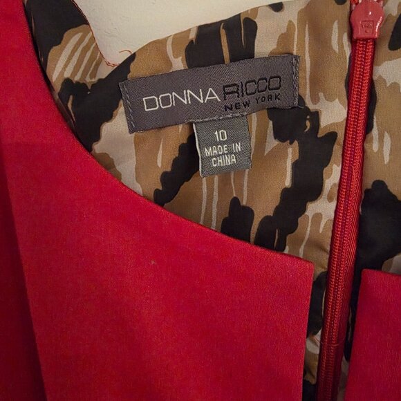 Donna Ricco Red Sheath Dress โ Size 10 (Never Worn) - Picture 4 of 4